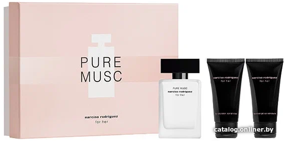 

Парфюмерный набор Narciso Rodriguez For Her Pure Musc Парфюмерная вода + Лосьон для тела + Гель для душа (50 мл+50 мл+50 мл)