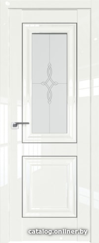 

Межкомнатная дверь ProfilDoors 28L 80x200 (дарквайт люкс серебро, стекло узор матовое)