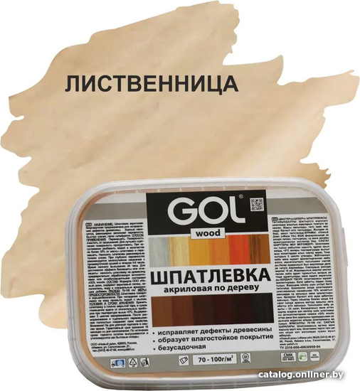 

Шпатлевка GOL Wood Мастер по дереву (150 г, лиственница)