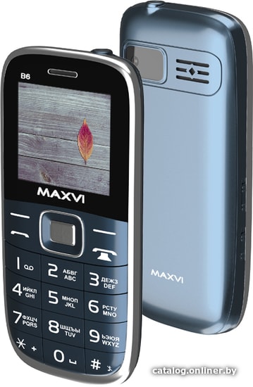

Кнопочный телефон Maxvi B6 (маренго)