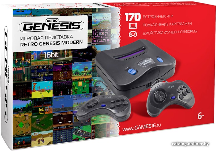 

Игровая приставка Retro Genesis Modern (2 проводных геймпада, 170 игр)