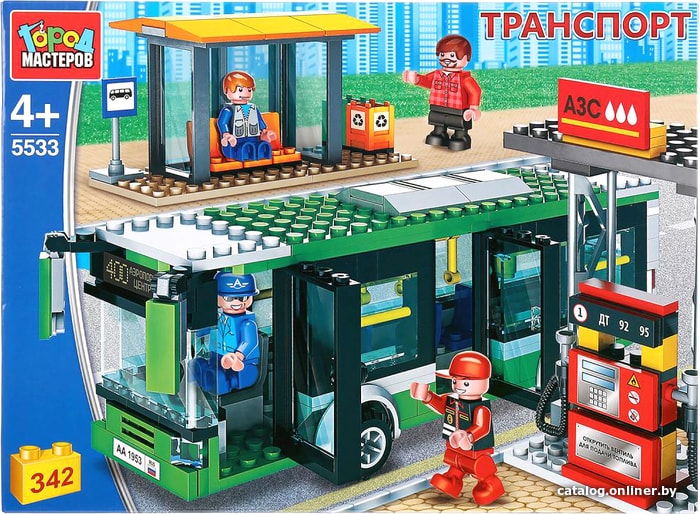 

Конструктор Город мастеров Транспорт 5533-KK Автобус с остановкой