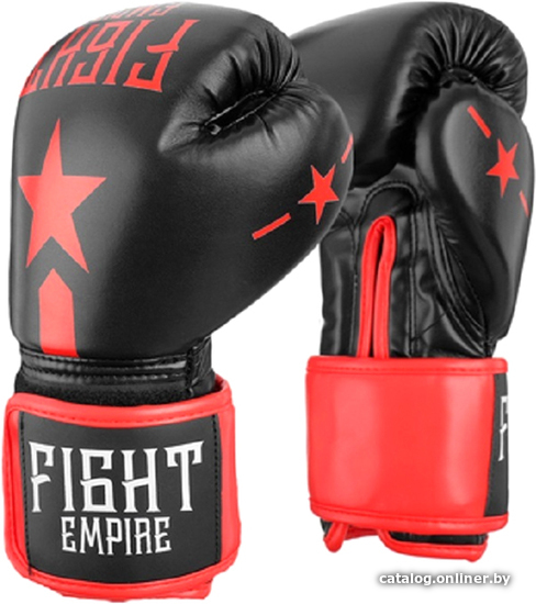 

Тренировочные перчатки Fight Empire 4153938 (10 oz, черный/красный)