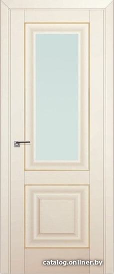 

Межкомнатная дверь ProfilDoors 28U 80x200 (магнолия сатинат/мателюкс матовое золото)