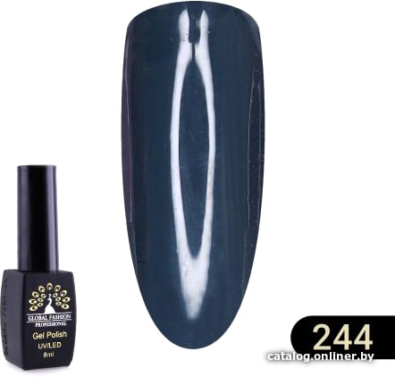 

Гель-лак Global Fashion Black Elite (тон 244) 8 мл