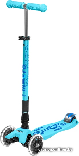 

Трехколесный самокат Micro Maxi Micro Deluxe LED Foldable (голубой)