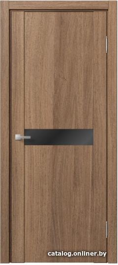 

Межкомнатная дверь MDF-Techno Dominika 230 70x200 (орех золотой, стекло лакобель черный)