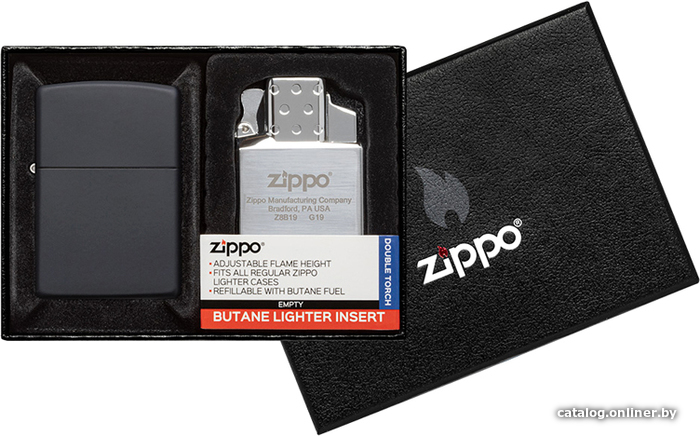 

Зажигалка Zippo 218 Black Matte 218-090204 (с дополнительным газовым блоком)