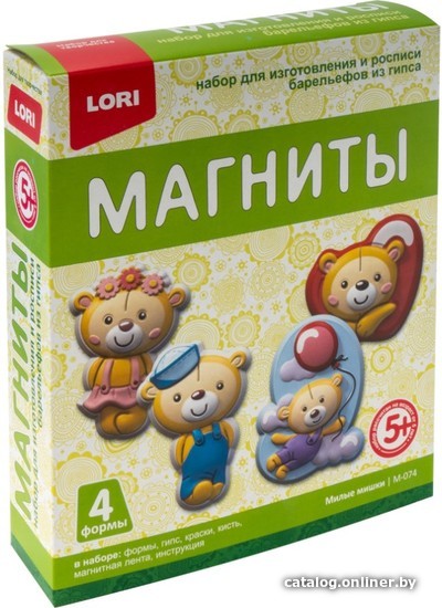 

Набор для создания поделок/игрушек Lori Фигурки на магнитах. Милые мишки М-074