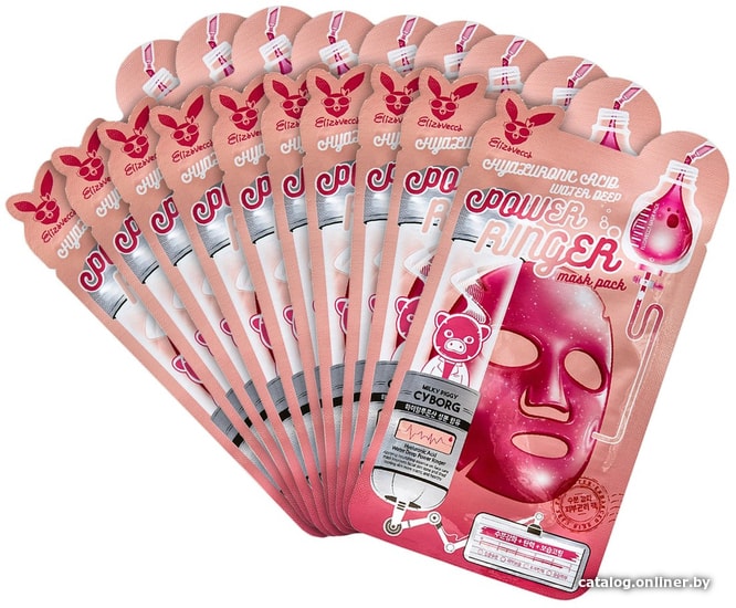

Elizavecca Набор тканевых масок Hyaluronic Acid Water Deep PowerRinger 10шт