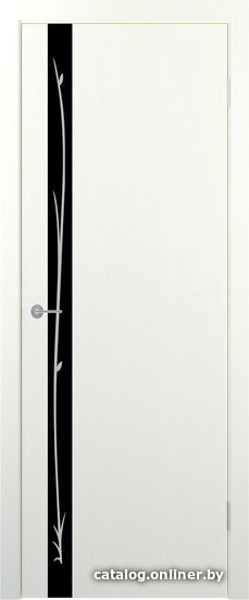 

Межкомнатная дверь Юркас Stark ST12 ДО 80x200 (айс/lacobel черный с рис.)