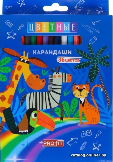 

Набор цветных карандашей PROFIT Сафари КЦ-1513 (36 цв)