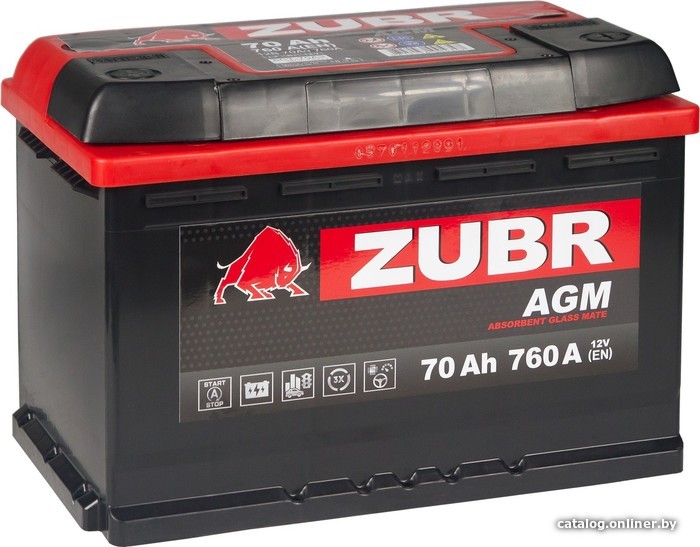 

Автомобильный аккумулятор Zubr 70 Аh ZUBR AGM 570 02 ZAP R+ (70 А·ч)