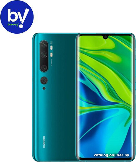 

Смартфон Xiaomi Mi Note 10 6GB/128GB международная версия Воcстановленный by Breezy, грейд B (зеленый)