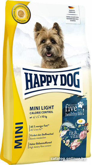 

Сухой корм для собак Happy Dog Mini Light Fit & Vital 1 кг
