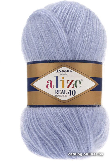 

Пряжа для вязания Alize Angora real 40 40 (480 м, голубой)