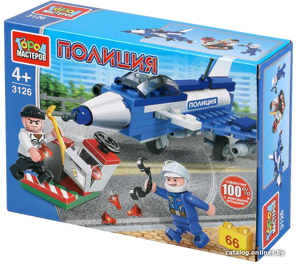 

Конструктор Город мастеров Полиция 30002-LB Полицейский самолет 7 в 1