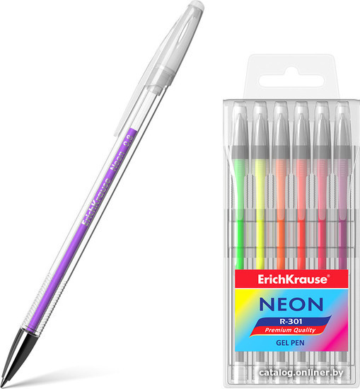 

Набор гелевых ручек Erich Krause R-301 Neon 46527 (6 шт)