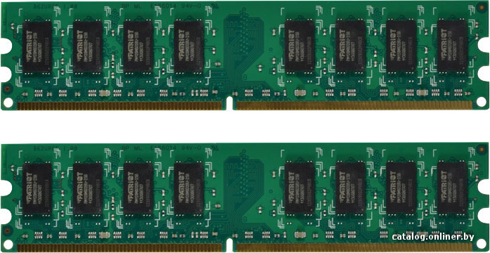 

Оперативная память Patriot Signature 2x2GB KIT DDR2 PC2-6400 (PSD24G800K)