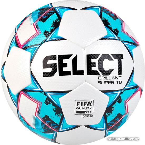 

Мяч Select Brillant Super Fifa Tb (5 размер, белый/голубой)