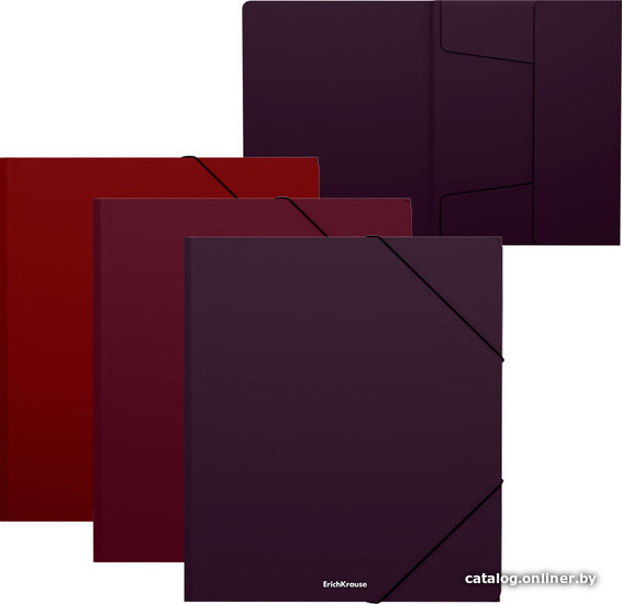

Набор папок Erich Krause Matt Blackberry Marsala ассорти 55086 (3 шт)