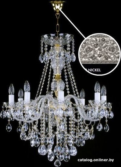 

Подвесная люстра ArtGlass Adelaide Viii. Arms 230 Nickel Sp