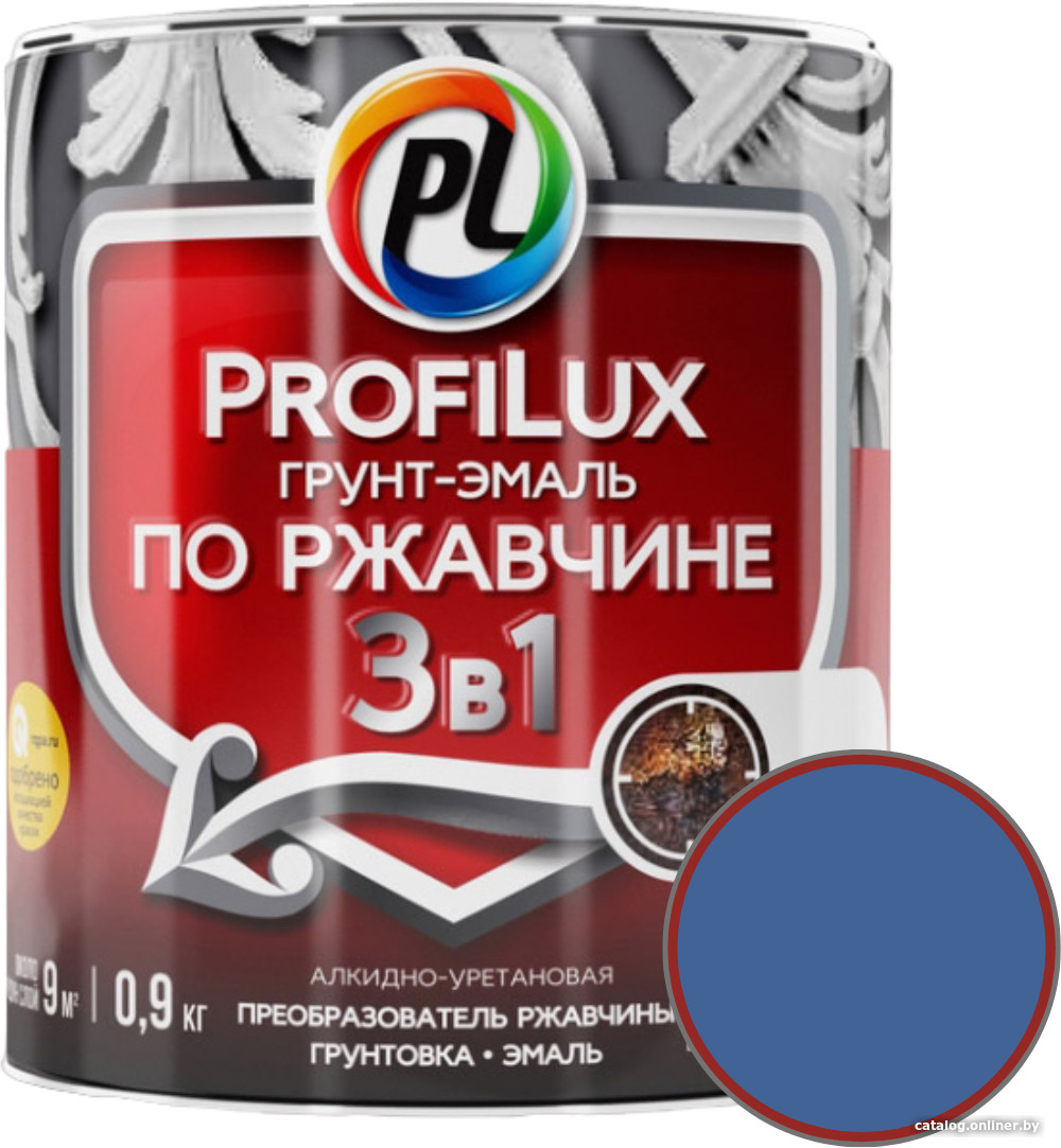 

Грунт-эмаль Profilux По ржавчине 3в1 (0.9 кг, синий)