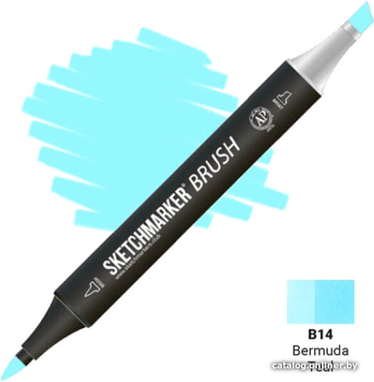 

Маркер художественный Sketchmarker Brush Двусторонний B14 SMB-B14 (бермудская бирюза)