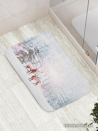 

Коврик для ванной JoyArty Олени в снегу bath_78647