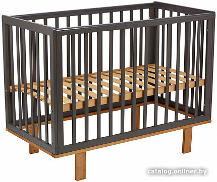 

Классическая детская кроватка Polini Kids Simple 340 (графит/дуб каменный)