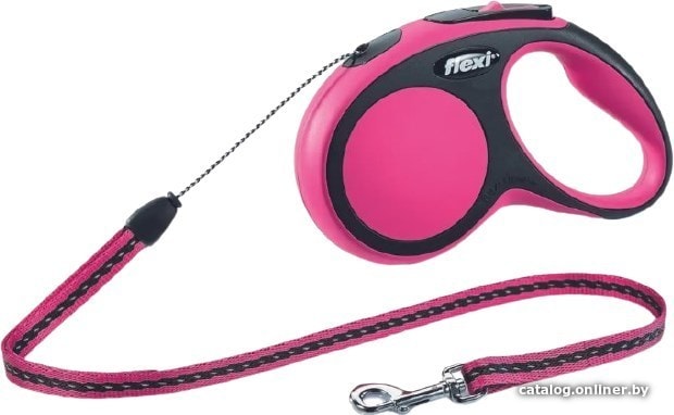 

Поводок-рулетка Flexi New Comfort M Cord 5 м (розовый/черный)