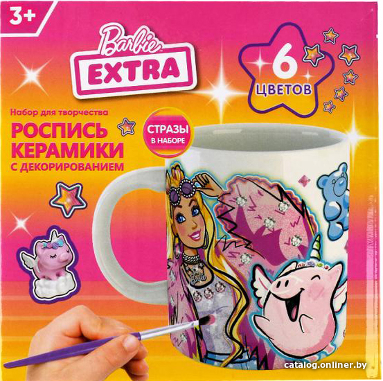 

Набор для создания поделок/игрушек MultiArt Кружка для росписи Барби MUG-EXTRAGEMS