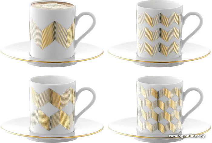 

Сервиз LSA International Signature Chevron P055-01-146 (4 шт, золото)