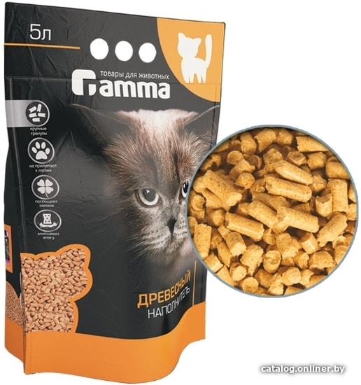 

Наполнитель для туалета Gamma крупные гранулы 5 л