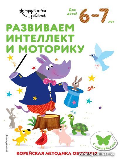 

Учебное пособие издательства Эксмо. Развиваем интеллект и моторику: для детей 6–7 лет (с наклейками)