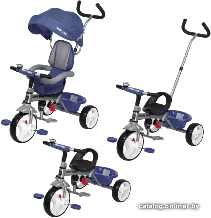 

Детский велосипед Moby Kids Blitz 10x8 EVA (синий)