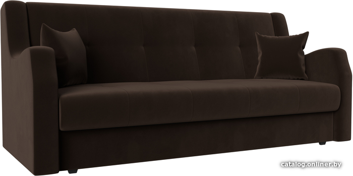 

Диван Лига диванов Лига-017 118114 (микровельвет, коричневый/подушки коричневый)