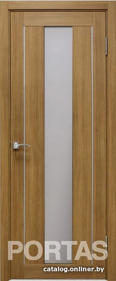 

Межкомнатная дверь Portas S25 90x200 (орех карамель, стекло мателюкс матовое)