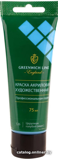 

Акриловая краска Greenwich Line AP_24126 (75 мл, церулиум голубой)