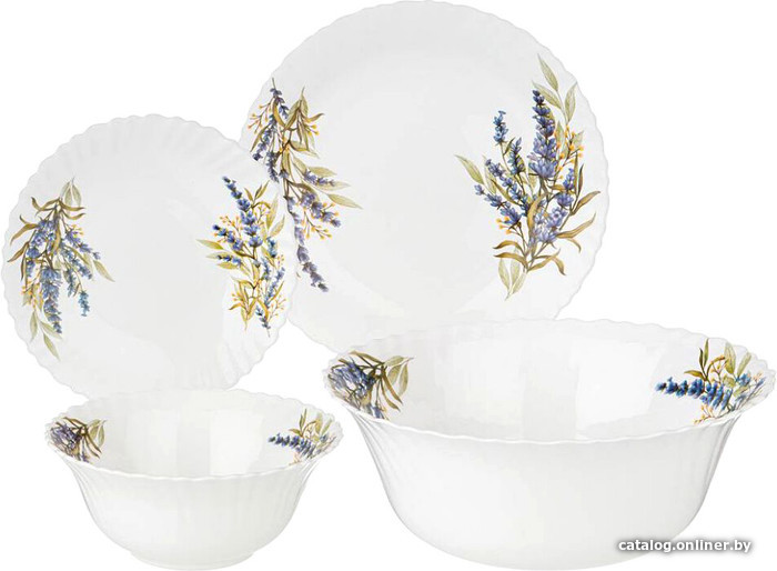 

Набор тарелок Agness Lavender field (19 пр)