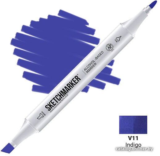 

Маркер художественный Sketchmarker Двусторонний V11 SM-V11 (индиго)