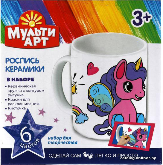 

Набор для создания поделок/игрушек MultiArt Кружка Для Росписи 100MUG-MAUNICORN
