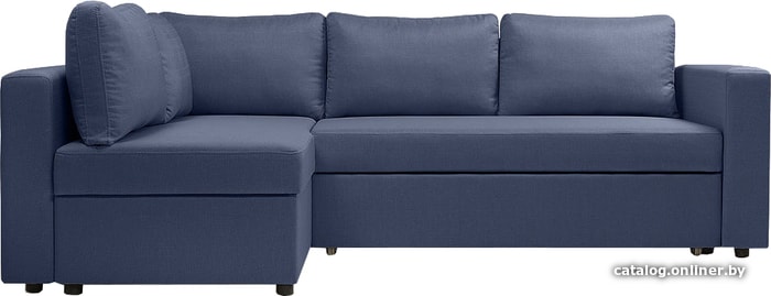 

Угловой диван Divan Мансберг Textile Blue (левый, рогожка, синий)