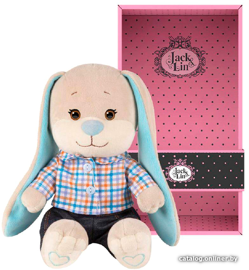 

Классическая игрушка Jack&Lin Зайчик в Клетчатой Рубашке и Джинсах JL-265-20