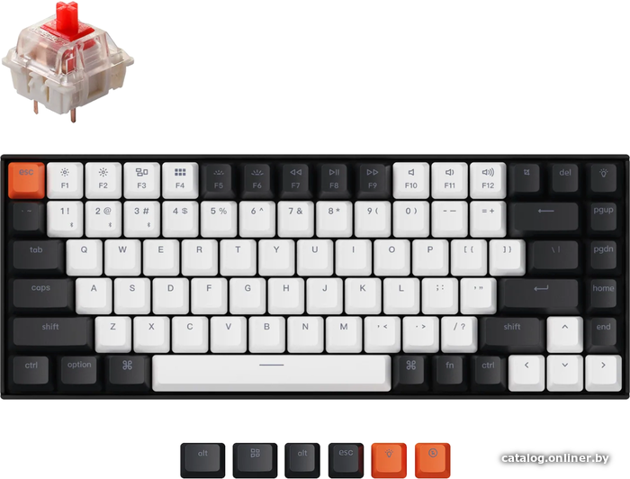 

Клавиатура Keychron K2 Wireless V2 RGB K2-B1H-RU (Gateron G Pro Red)
