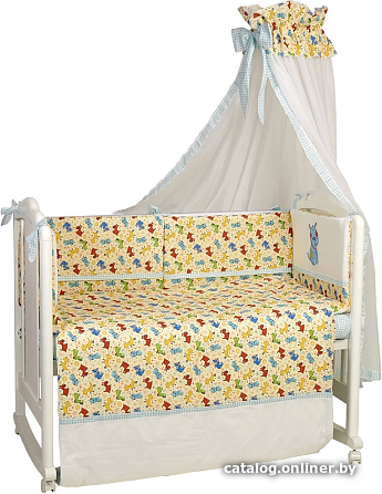 

Постельное белье Polini Kids Собачки (7 предметов, бирюзовый)