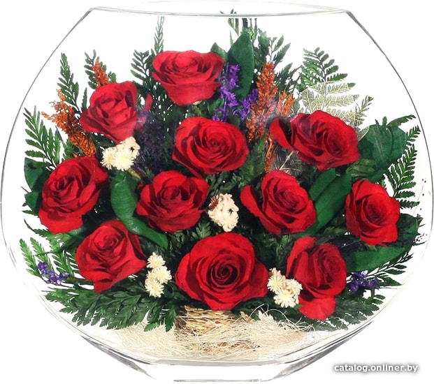 

Цветы, букеты Natural Flower Products Композиция из красных роз и белых хризантем LTY-05