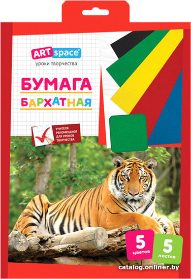 

Набор цветной бумаги ArtSpace бархатная Нбх5-5_1811 (5 л)