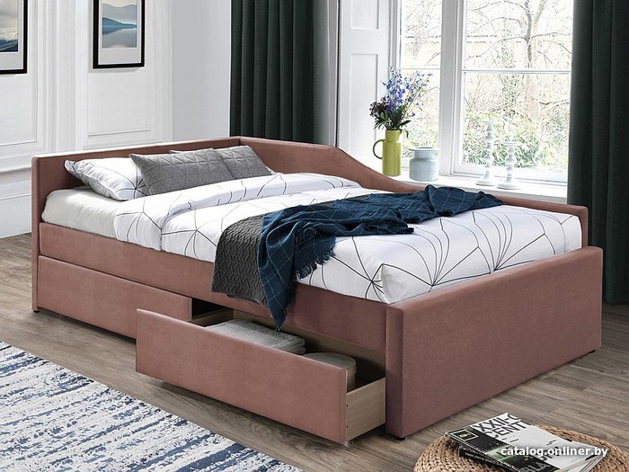 

Кровать-тахта Signal Eliot Velvet 120х200 (античный розовый)