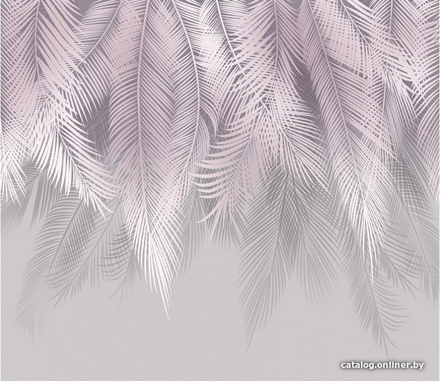 

Фотообои Citydecor Пальмовые листья с оттенком (пудровый-серый) 300x270